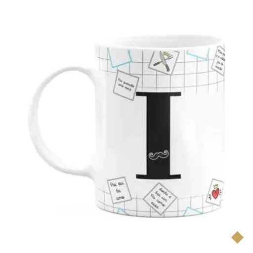 Caneca Do Papai - Inicial Do Nome Letra I - 325ml