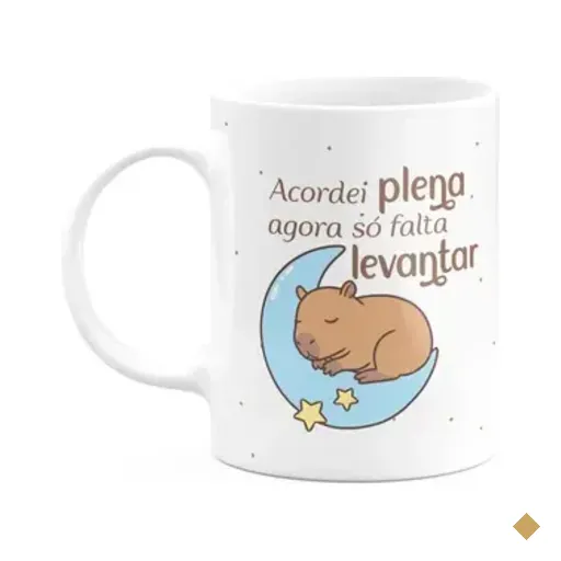 Caneca Divertida Capivaras - Acordei Plena