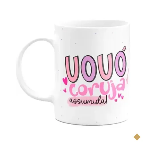 Caneca De Avós - Vovó Coruja Assumida - 325ml