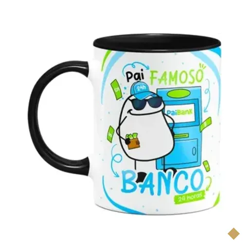 Caneca Flork Pais - Famoso Banco 24 Horas - B-black
