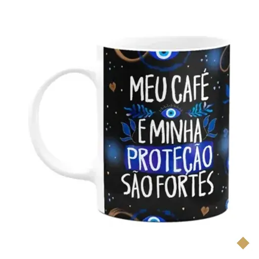 Caneca Proteção Meu Café E Minha Proteção São Fortes B-dark