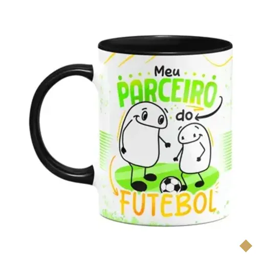 Caneca Flork Pais - Meu Parceiro Do Futebol - B-black