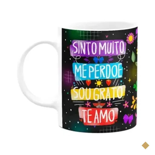 Caneca Proteção - Sinto Muito - Sou Grato - Te Amo - B-dark