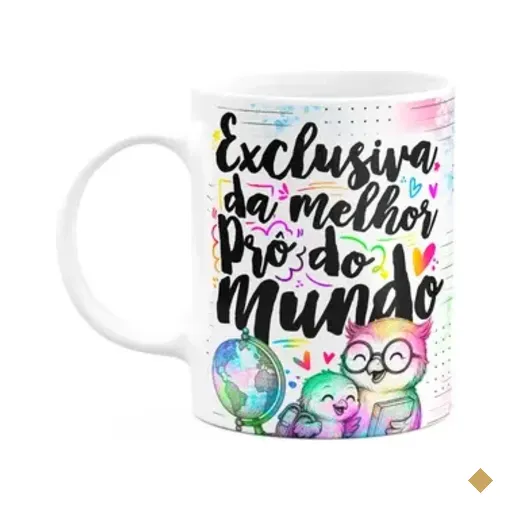 Caneca Professora Coruja - Exclusiva Da Melhor - M-colors