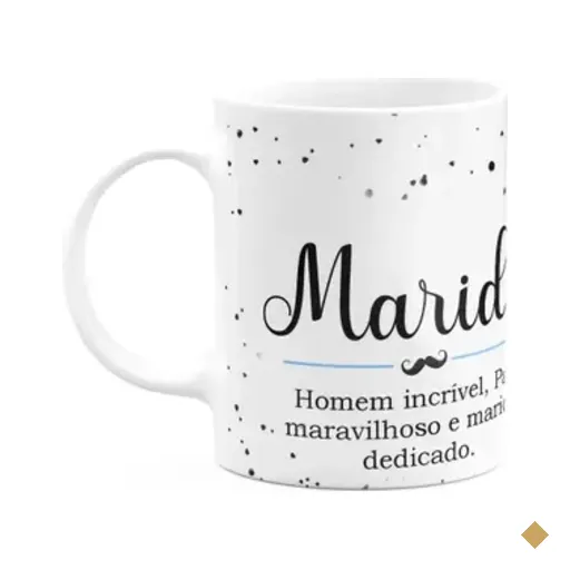 Caneca Minimalista Pais - Marido, Pai Maravilhoso E Dedicado