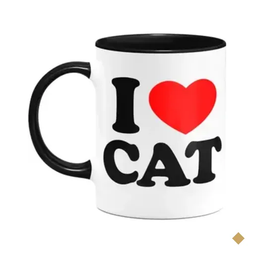 Caneca Pet - I Love Cat - 325ml - B-black