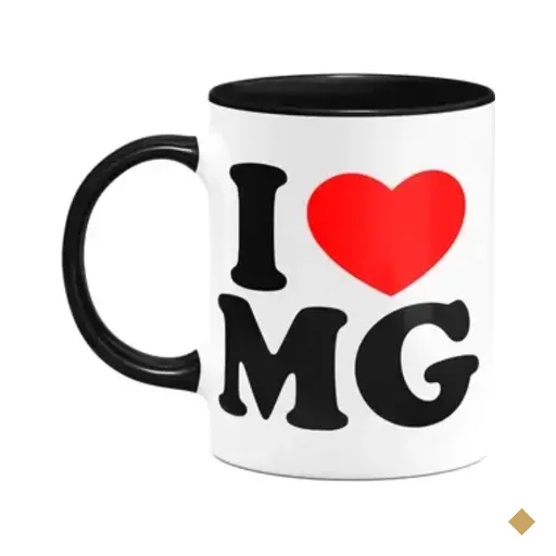 Caneca I Love Mg - Minas Gerais - 325ml - B-black