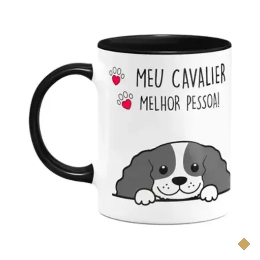 Caneca Dog - Meu Cavalier, Melhor Pessoa! B-black - M2