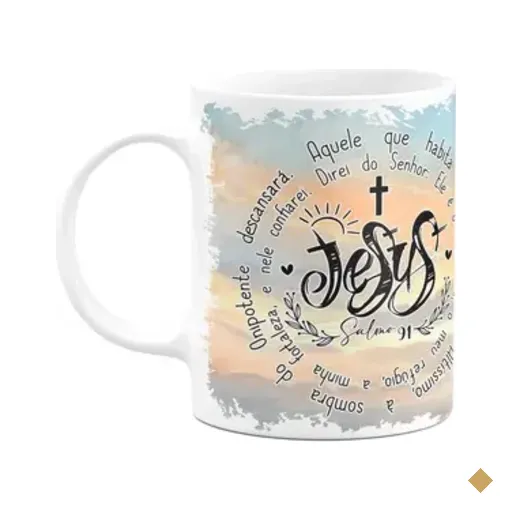 Caneca Religiosa - Ore Com Jesus - Salmo 91