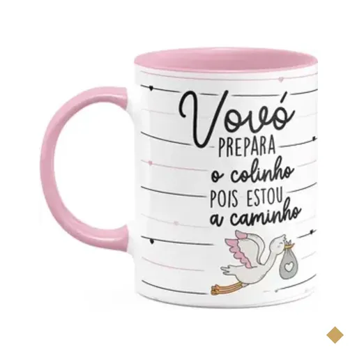 Caneca - Vovó, Prepara O Colinho, Estou A Caminho - M3 Pink
