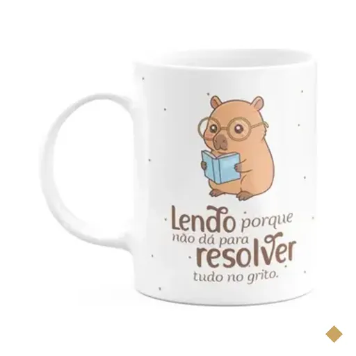 Caneca Divertida Capivaras - Não Dá Pra Resolver No Grito
