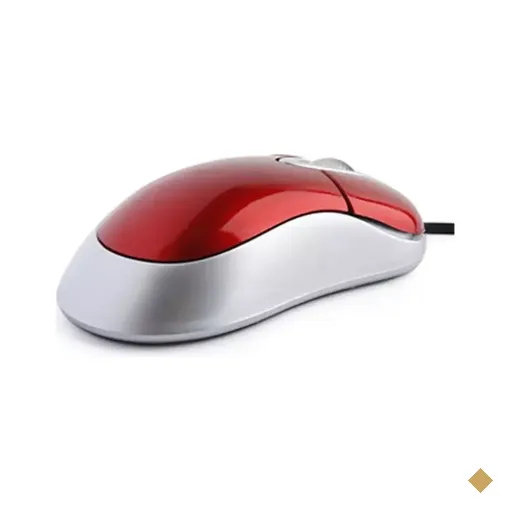 Mini Mouse (800 DPI) Com Fio Retrátil USB Vermelho