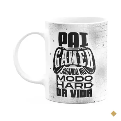 Caneca Pais - Pai Gamer, Jogando No Modo Hard Da Vida - M2