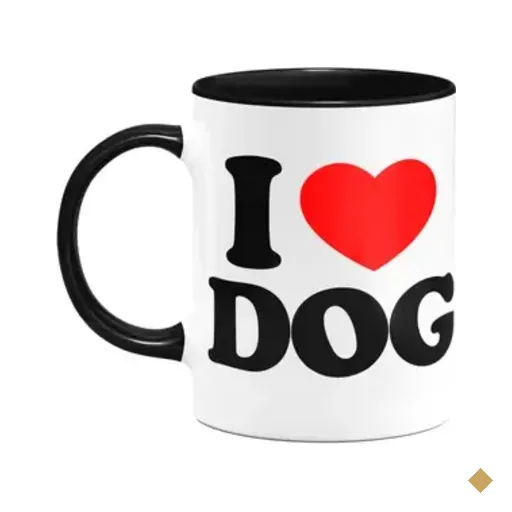 Caneca Pet - I Love Dog - 325ml - B-black