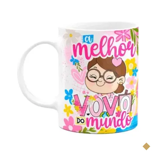 Caneca Dos Avós Cartoon - A Melhor Vovó Do Mundo - M2