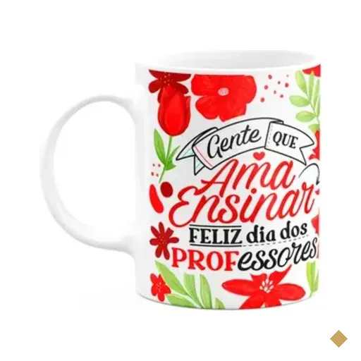 Caneca Da Professora - Gente Que Ama Ensinar - Branca M2