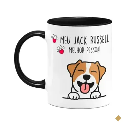Caneca Dog - Jack Russell, Melhor Pessoa! B-black
