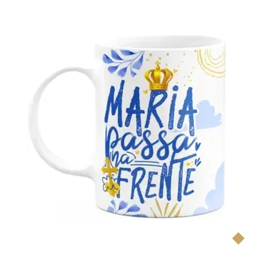 Caneca Religiosa N.s Aparecida - Maria Passa Na Frente