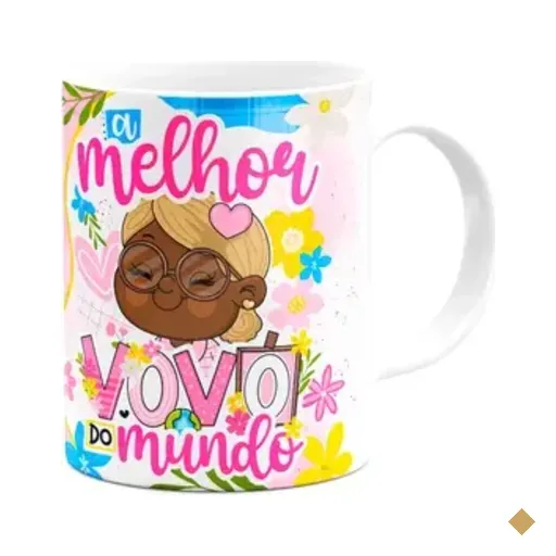 Caneca Dos Avós Cartoon - A Melhor Vovó Do Mundo - M11