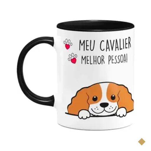 Caneca Dog - Meu Cavalier, Melhor Pessoa! B-black