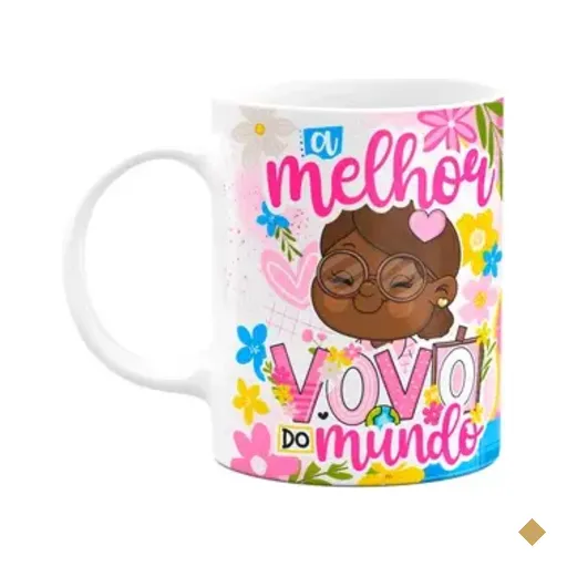 Caneca Dos Avós Cartoon - A Melhor Vovó Do Mundo - M10