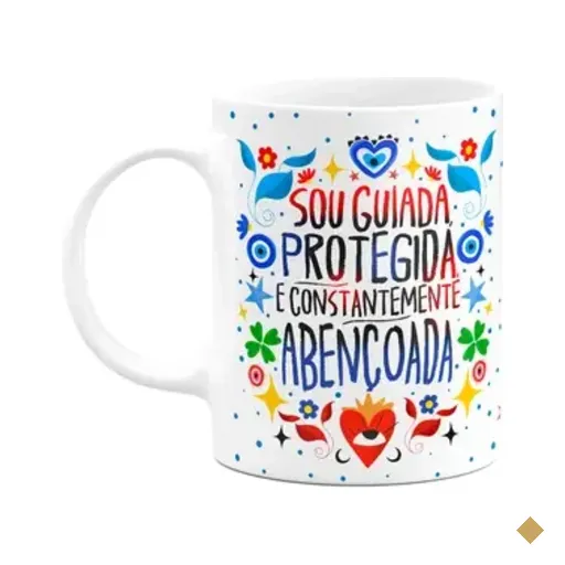 Caneca Proteção - Sou Guiada - Protegida - Abençoada