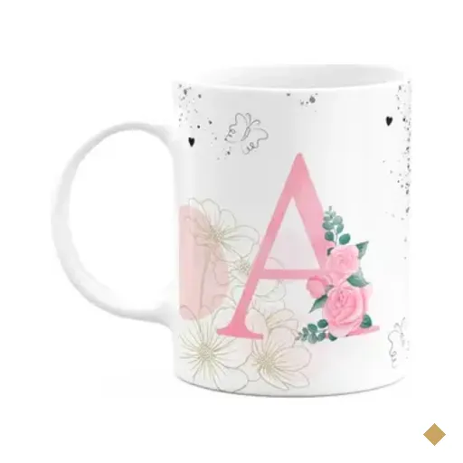 Caneca Motivação - Com Inicial Do Nome Letra A