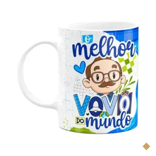 Caneca Dos Avós Cartoon - O Melhor Vovô Do Mundo - M4
