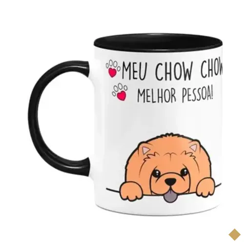 Caneca Dog - Meu Chow Chow, Melhor Pessoa! B-black