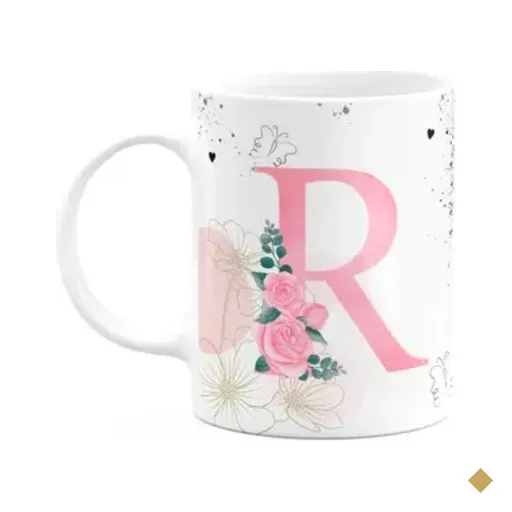 Caneca Motivação - Com Inicial Do Nome Letra R - 325ml