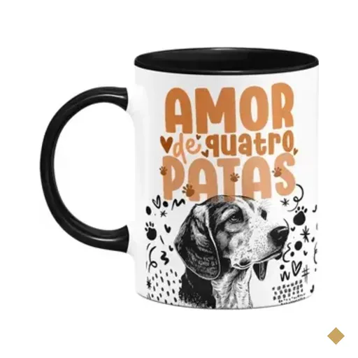 Caneca - Amor De Quatro Patas - Cachorro Beagle - B-black