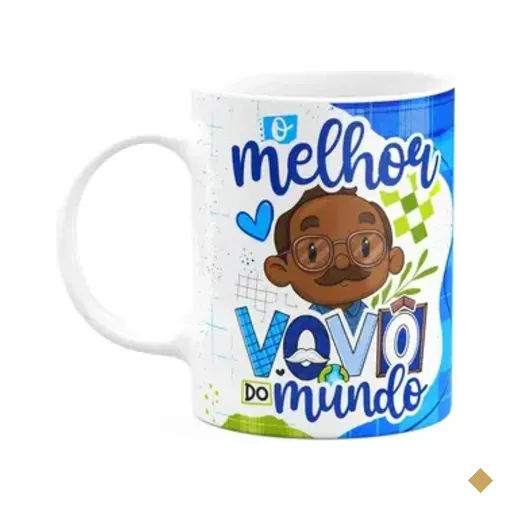 Caneca Dos Avós Cartoon - O Melhor Vovô Do Mundo - M10
