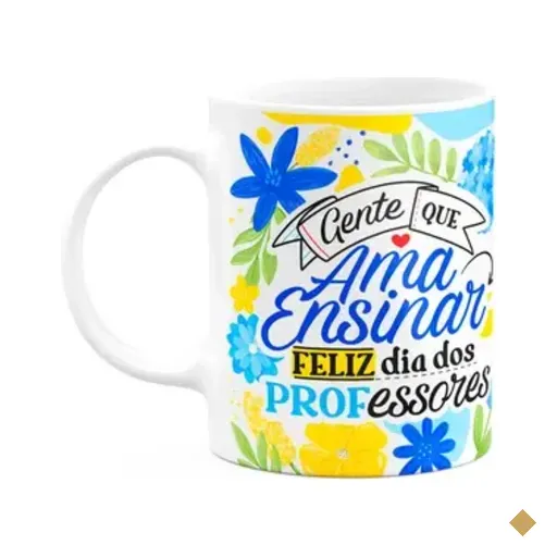 Caneca Da Professora - Gente Que Ama Ensinar - Branca M3