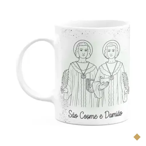 Caneca Religiosa Orações - São Cosme E Damião
