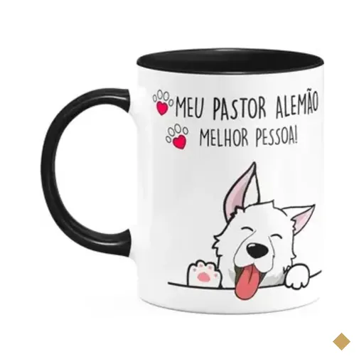 Caneca Dog - Meu Pastor Alemão, Melhor Pessoa! M2 - B-black