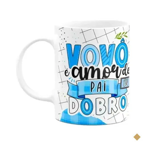 Caneca Dos Avós - Vovô, Amor De Pai Em Dobro