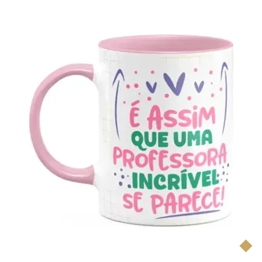 Caneca Professora - Uma Professora Incrível É Assim - B-pink