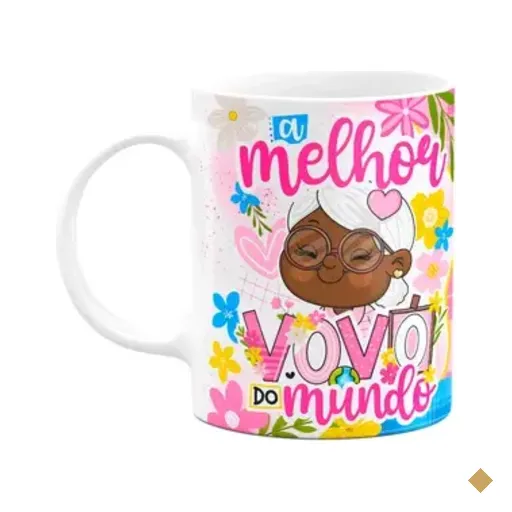 Caneca Dos Avós Cartoon - A Melhor Vovó Do Mundo - M9