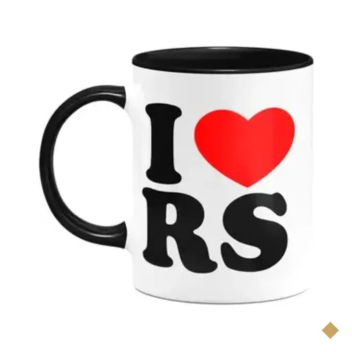Caneca I Love Rs - Rio De Grande Do Sul - 325ml - B-black