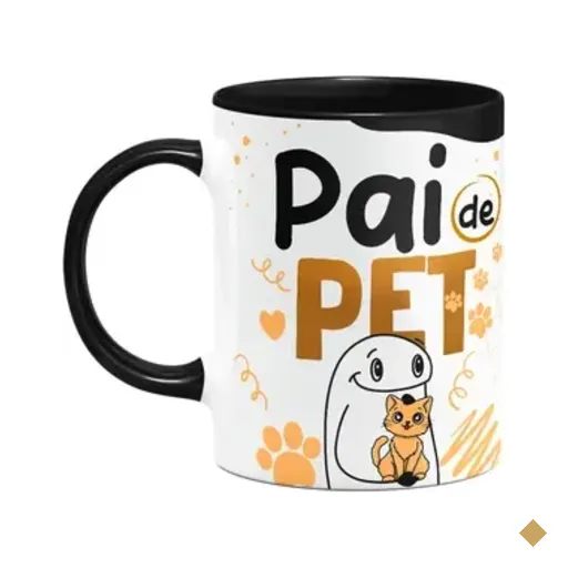 Caneca Flork Pais - Pai De Pet - Gato - B-black