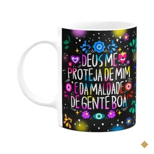 Caneca Proteção - Deus Me Proteja De Mim - B-dark