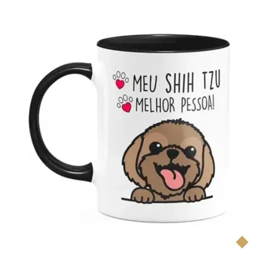Caneca Dog - Meu Shih Tzu, Melhor Pessoa! M3 - B-black