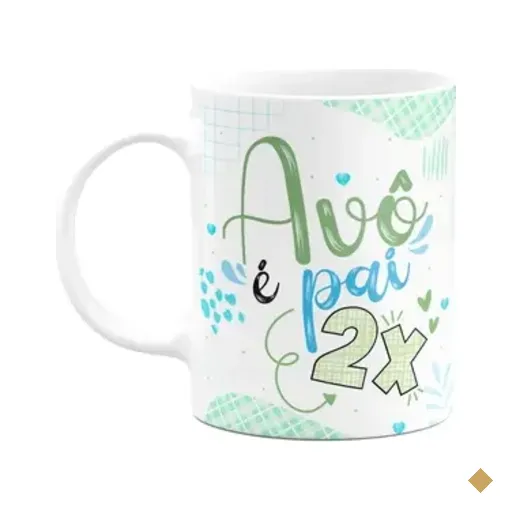 Caneca De Avós - Avô É Pai 2x Duas Vezes - 325ml