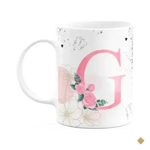 Caneca Motivação - Com Inicial Do Nome Letra G - 325ml