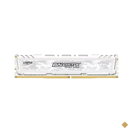 Memória Crucial Ballistix Sport White 8GB DDR4 2400MHz PC4-19200