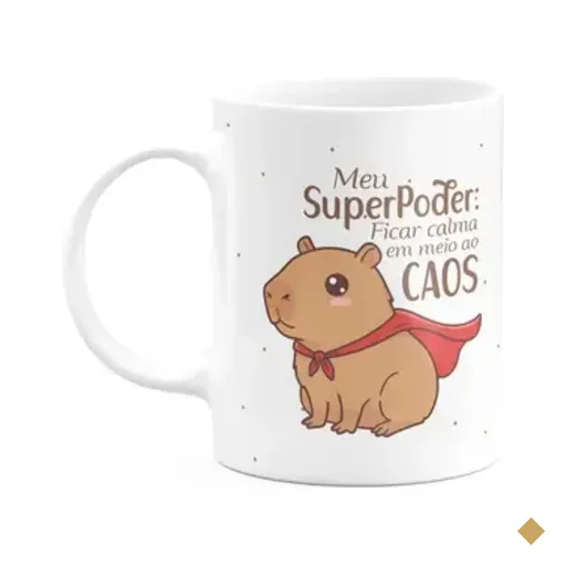 Caneca Divertida Capivaras - Meu Super Poder