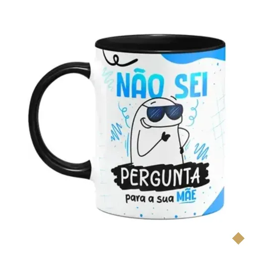 Caneca Flork Pais - Pergunta Pra Sua Mãe - B-black