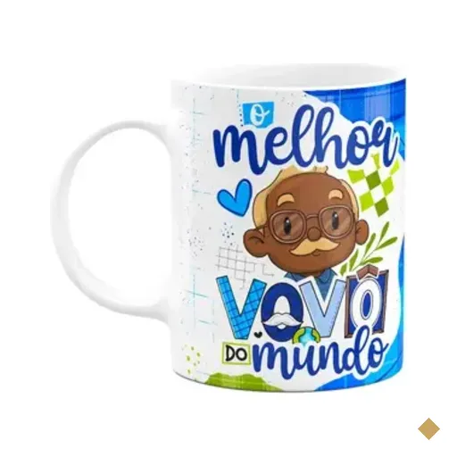 Caneca Dos Avós Cartoon - O Melhor Vovô Do Mundo - M9