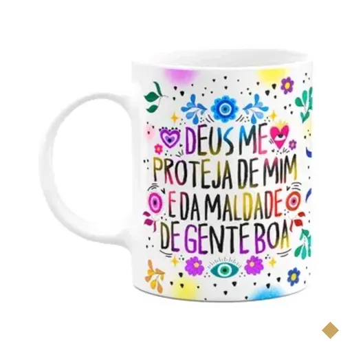 Caneca Proteção - Deus Me Proteja De Mim - M2