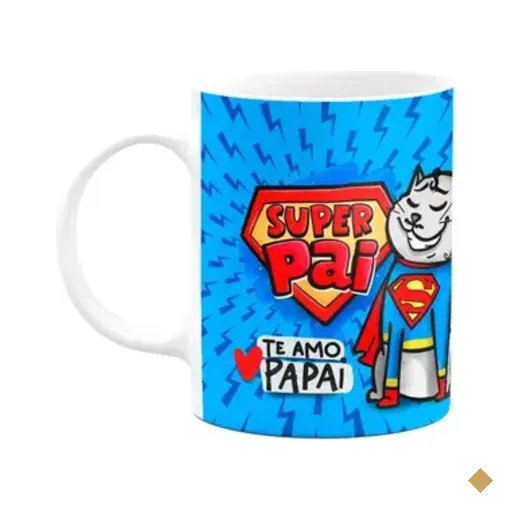Caneca Pais - Super Pai - Te Amo Papai - 325ml